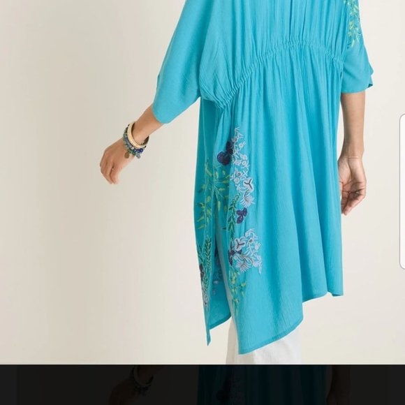 NWT Chico's Embroidered Duster Ruana - Picture 2 of 16